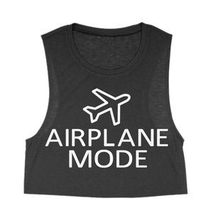 Airplane Mode Crop Muscle Tank